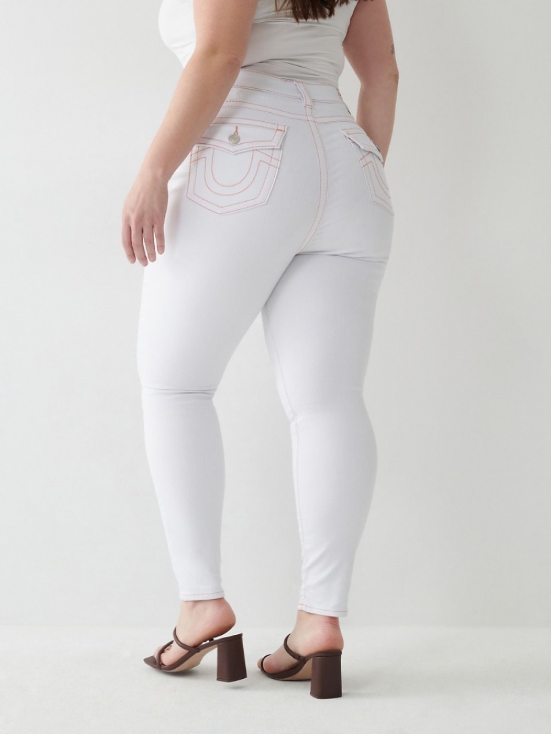 Curvy Skinny Jeans True Religion Jennie Big T Femme Kaki | BWF-73963118