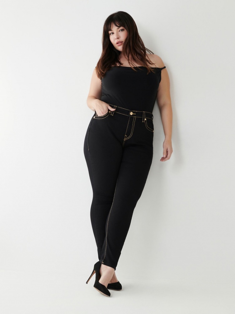 Curvy Skinny Jeans True Religion Jennie Big T Femme Noir | WGJ-43869779