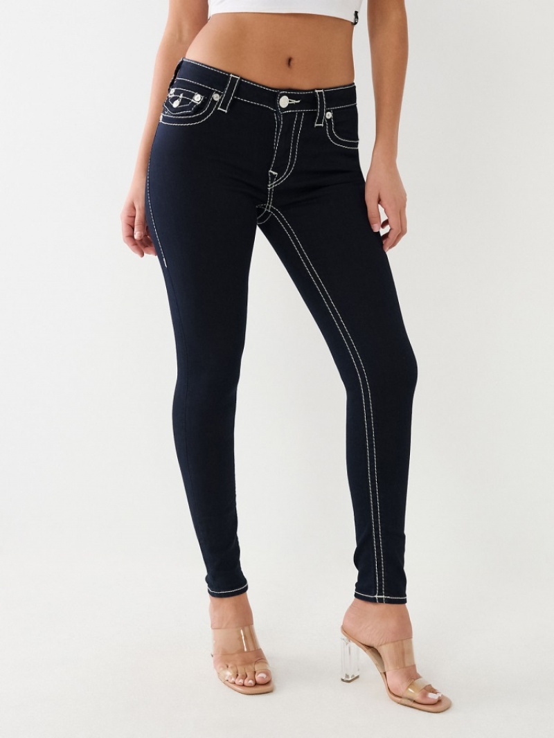 Curvy Skinny Jeans True Religion Jennie Big T Femme Blanche Bleu | QYE-65280314