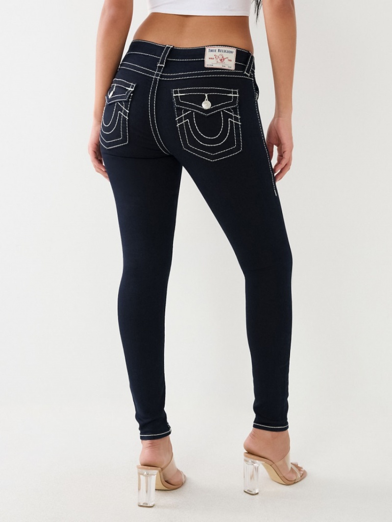 Curvy Skinny Jeans True Religion Jennie Big T Femme Blanche Bleu | QYE-65280314