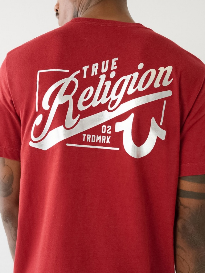 T Shirts True Religion True Religion Logo Crew Homme Beige | ONA-11654734