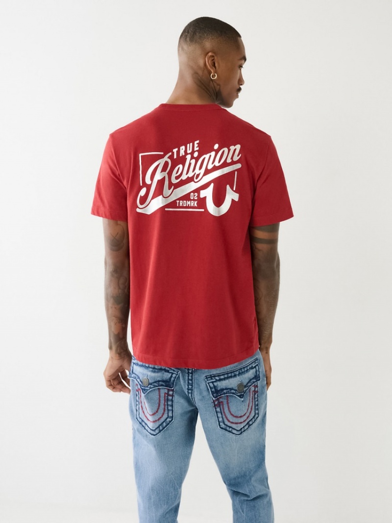 T Shirts True Religion True Religion Logo Crew Homme Beige | ONA-11654734