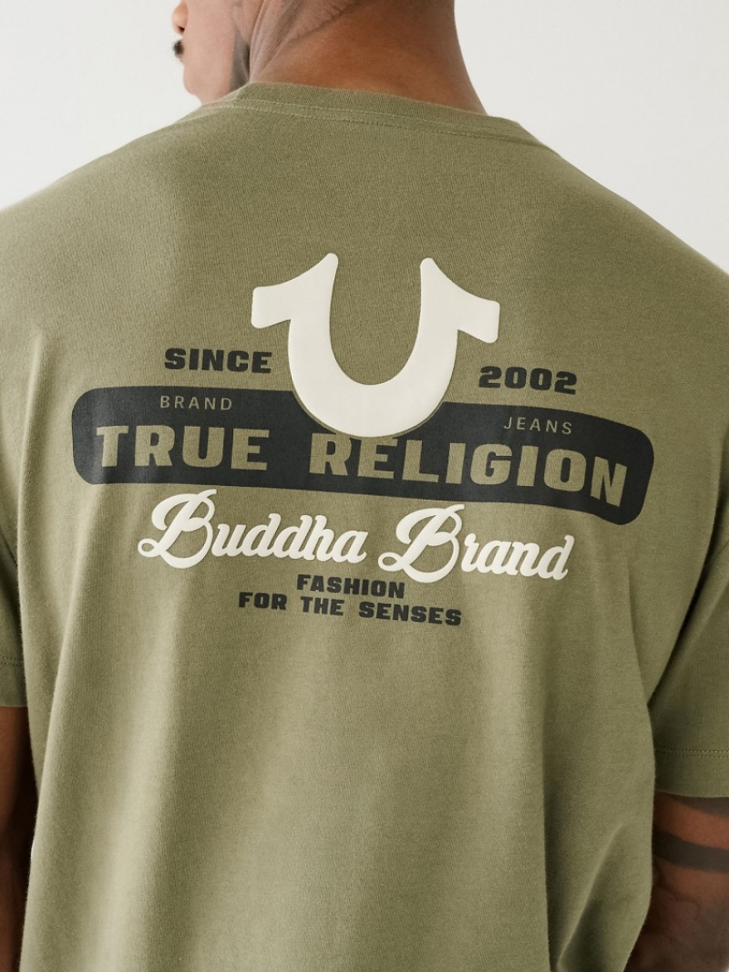 T Shirts True Religion True Religion Buddha Brand Logo Homme Noir | ZXQ-43377657