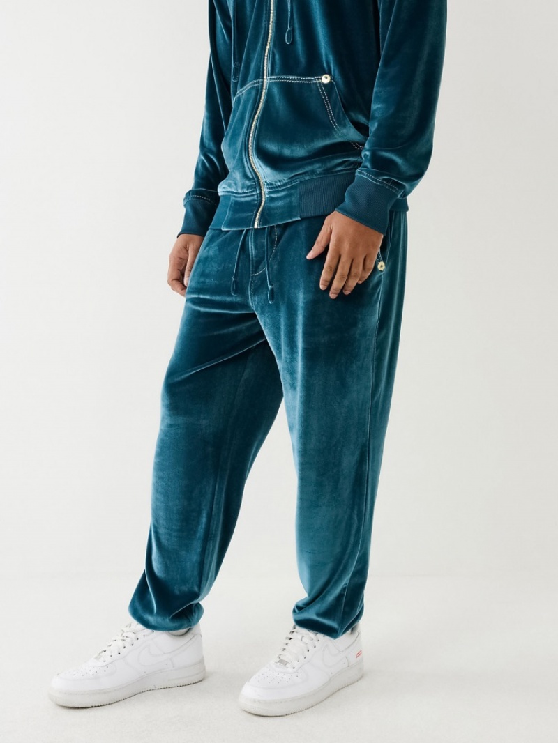 Pantalon Survêtement True Religion Velour Big T Homme Bleu Marine | ATT-62257271