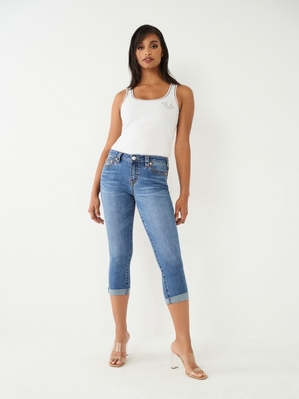 Curvy Skinny Jeans True Religion Jennie Big T Femme Bleu Marine | JTI-92799595