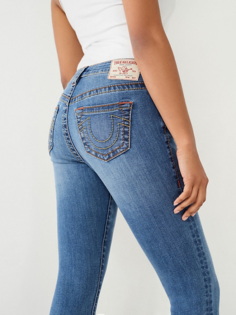 Curvy Skinny Jeans True Religion Jennie Big T Femme Bleu Marine | JTI-92799595