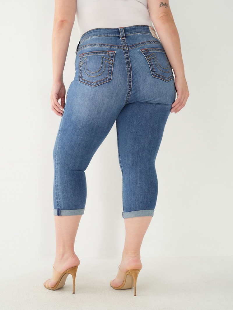 Curvy Skinny Jeans True Religion Jennie Big T Femme Bleu Marine | JTI-92799595