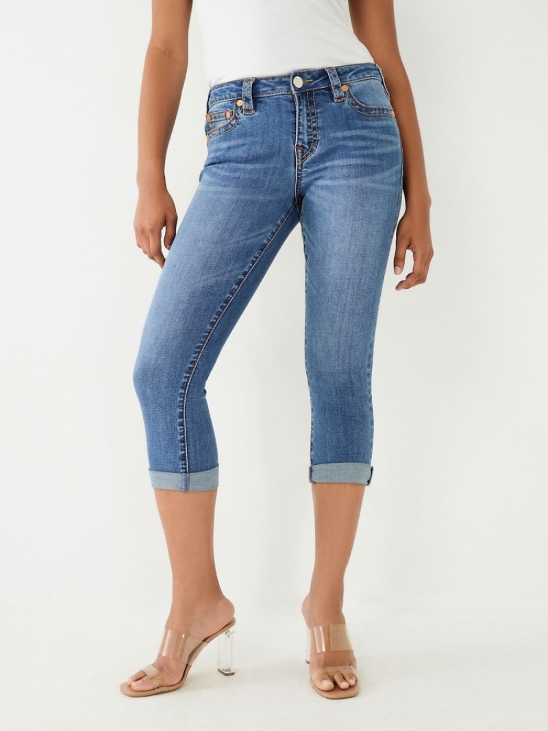 Curvy Skinny Jeans True Religion Jennie Big T Femme Bleu Marine | JTI-92799595