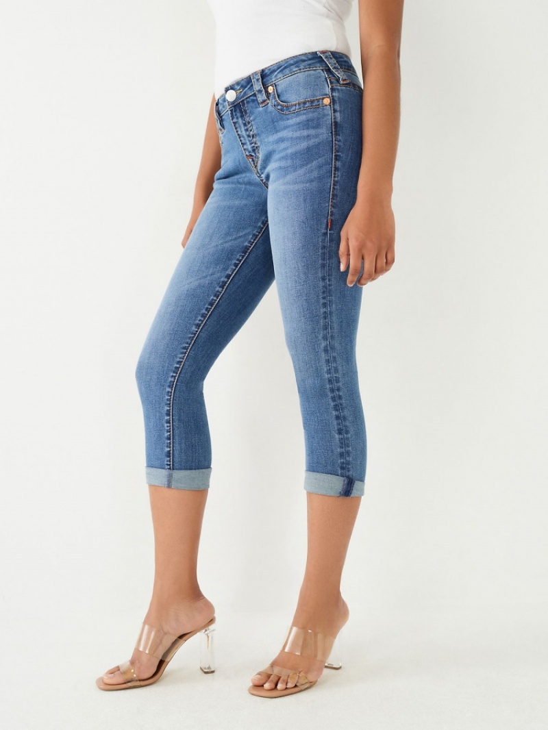 Curvy Skinny Jeans True Religion Jennie Big T Femme Bleu Marine | JTI-92799595