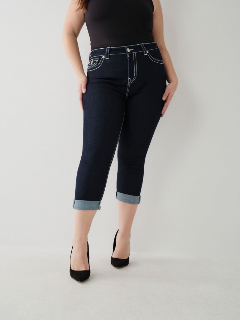 Curvy Skinny Jeans True Religion Jennie Big T Femme Bleu Marine | ZWR-36143342