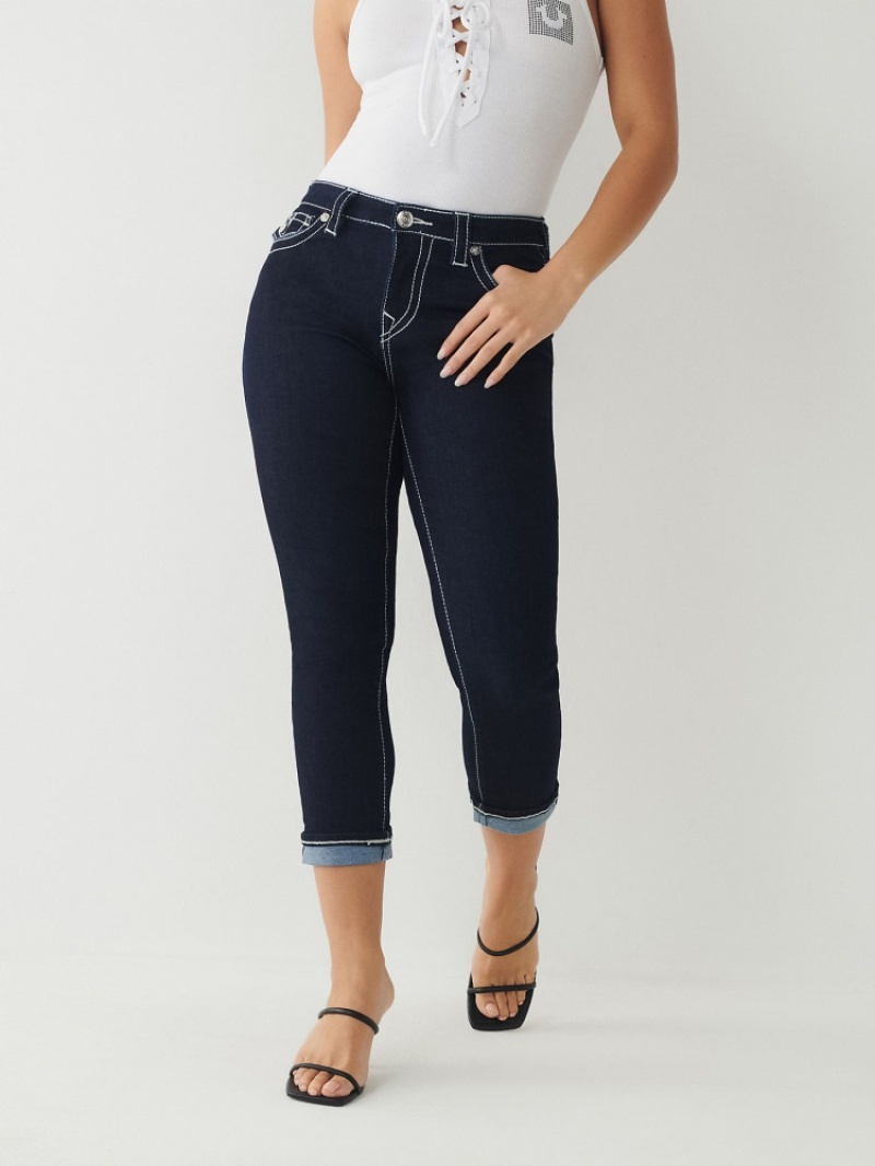 Curvy Skinny Jeans True Religion Jennie Big T Femme Bleu Marine | ZWR-36143342