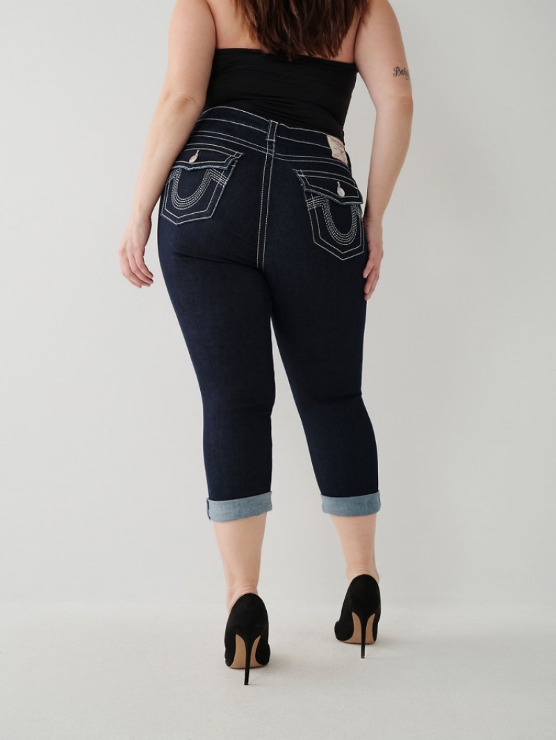 Curvy Skinny Jeans True Religion Jennie Big T Femme Bleu Marine | ZWR-36143342