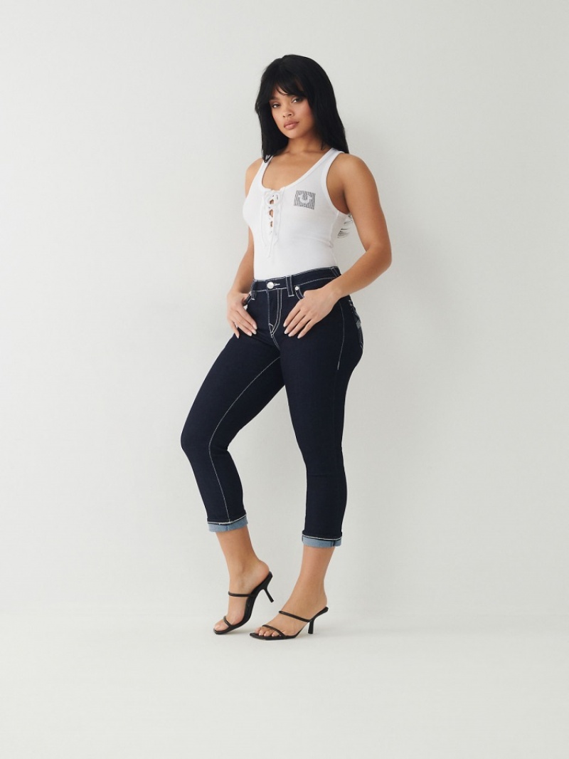 Curvy Skinny Jeans True Religion Jennie Big T Femme Bleu Marine | ZWR-36143342