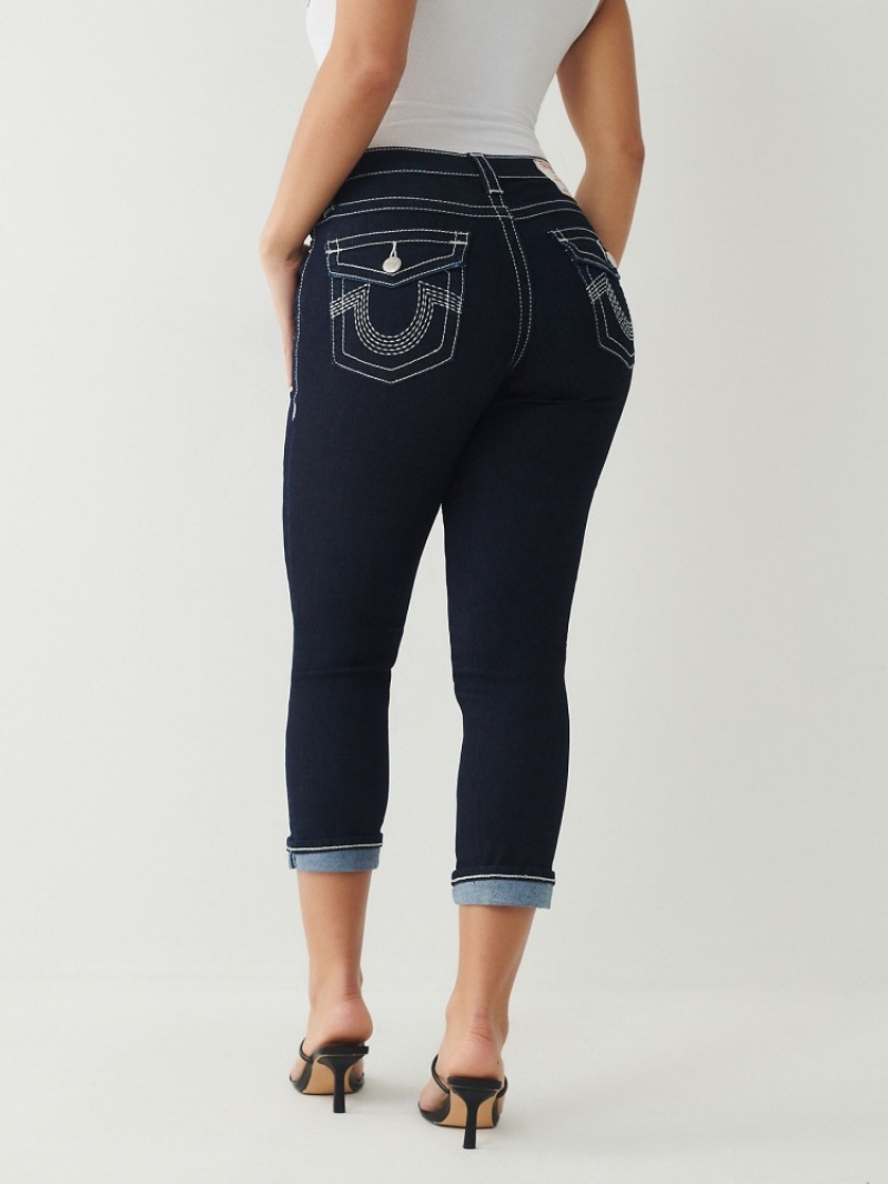 Curvy Skinny Jeans True Religion Jennie Big T Femme Bleu Marine | ZWR-36143342