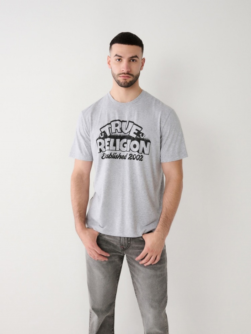 T Shirts True Religion True Relaxed Homme Bleu | QPS-13149210