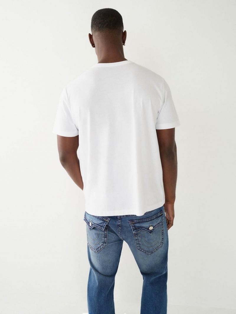 T Shirts True Religion True Relaxed Homme Noir | KTV-13793592