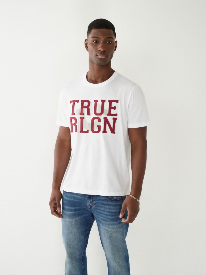 T Shirts True Religion True Relaxed Homme Noir | KTV-13793592