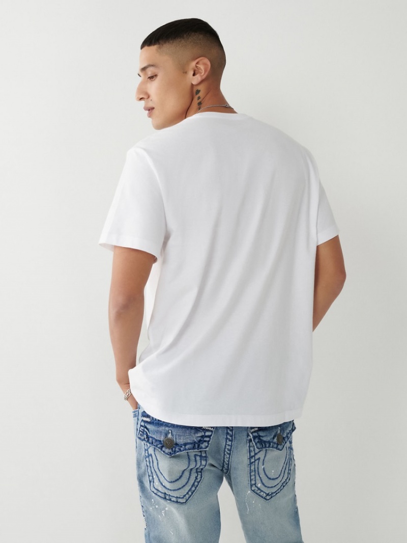 T Shirts True Religion True Relaxed Homme Bleu Marine | CRS-24913191