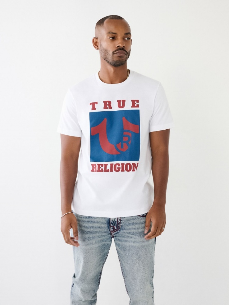 T Shirts True Religion True Logo Homme Bleu Marine | CJX-57817564