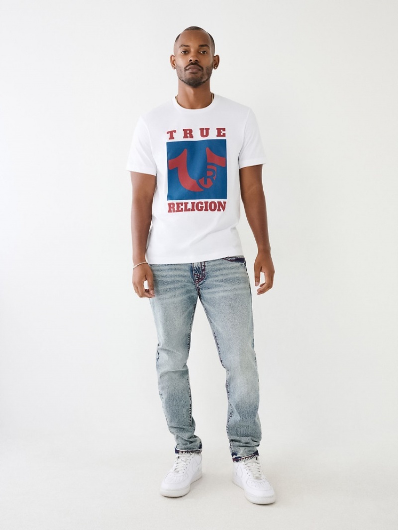 T Shirts True Religion True Logo Homme Bleu Marine | CJX-57817564