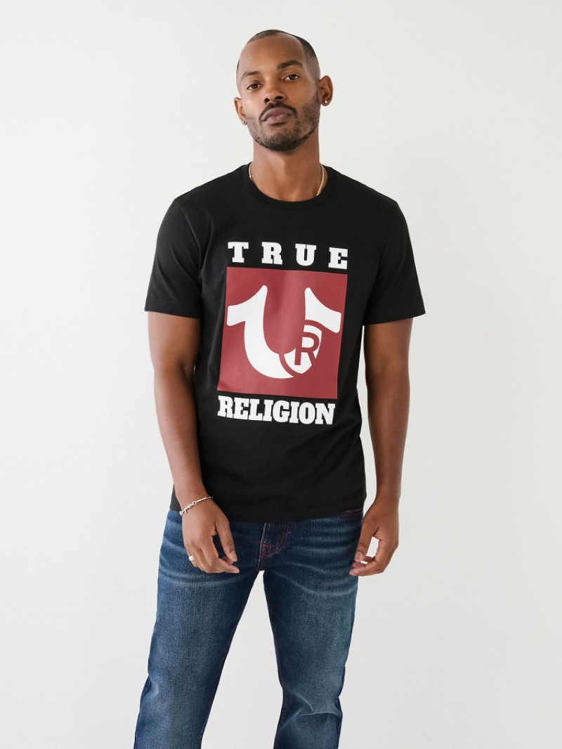 T Shirts True Religion True Logo Homme Bleu | RMV-56550924