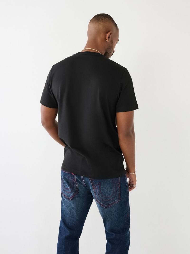 T Shirts True Religion True Logo Homme Bleu | RMV-56550924