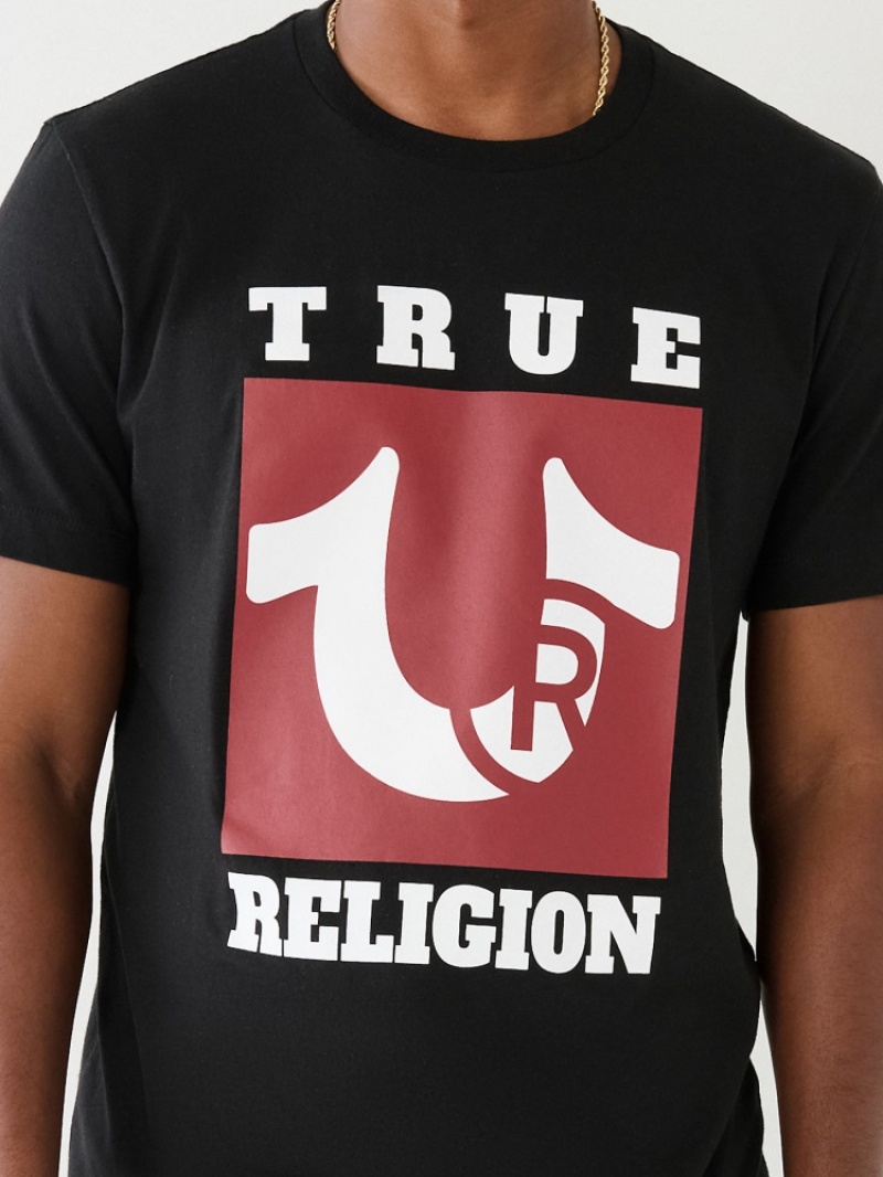 T Shirts True Religion True Logo Homme Bleu | RMV-56550924