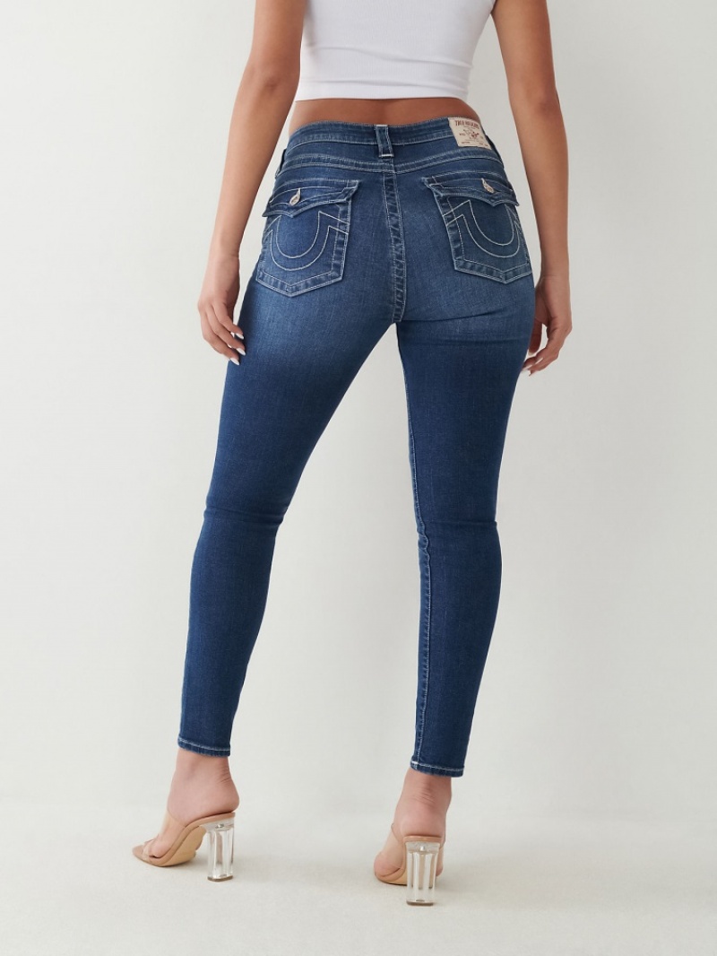 Super Skinny Jeans True Religion Halle High Rise Femme Bleu | HNC-45269677