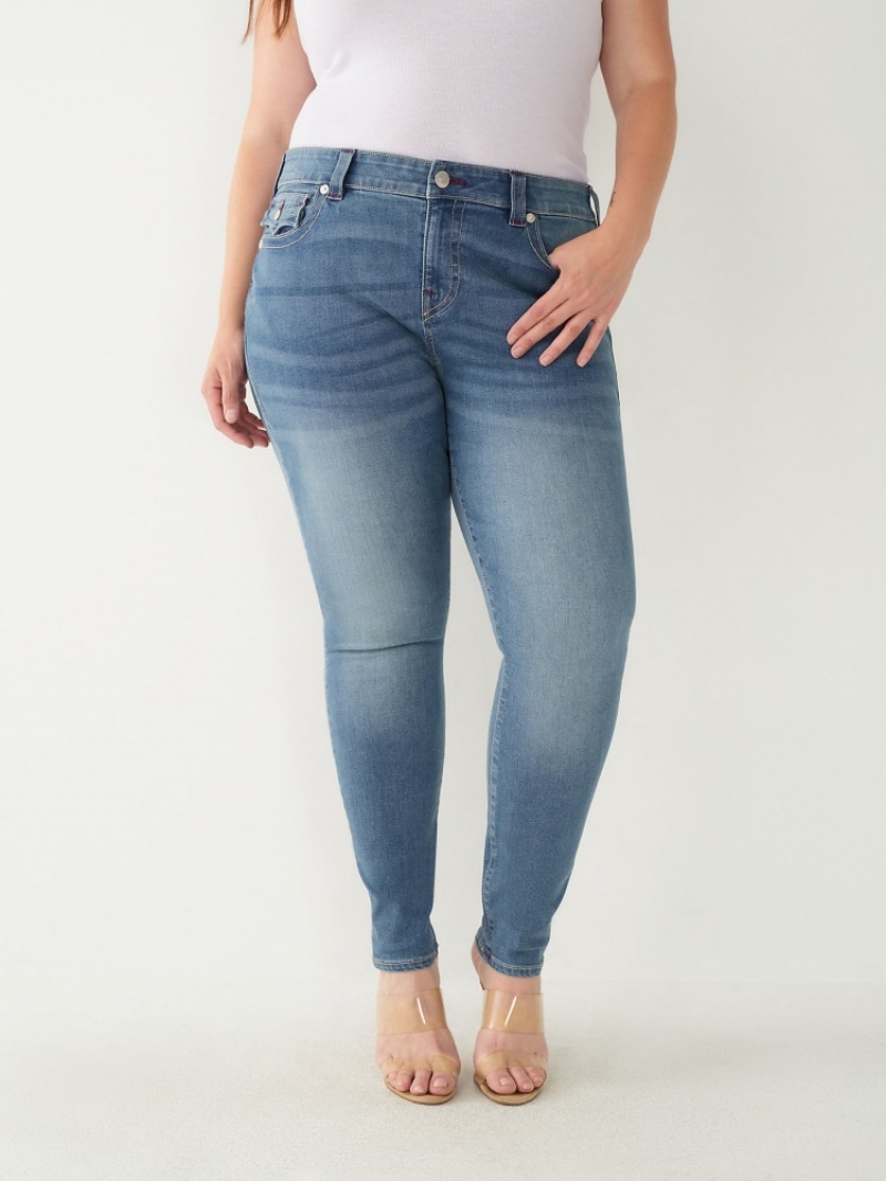 Super Skinny Jeans True Religion Halle High Rise Femme Beige | IHG-81013404