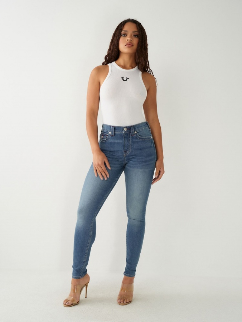 Super Skinny Jeans True Religion Halle High Rise Femme Jaune | KIN-96104805