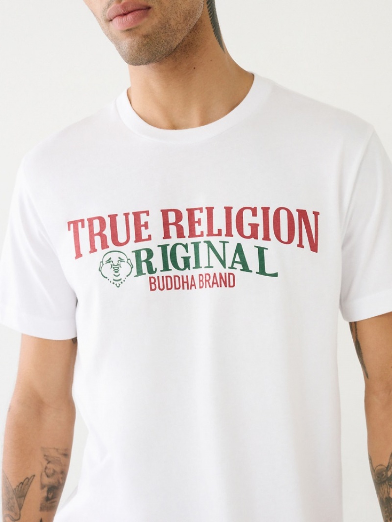 T Shirts True Religion True Logo Homme Jaune | CRD-31460432