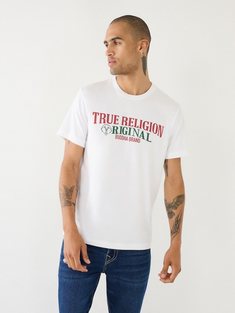 T Shirts True Religion True Logo Homme Jaune | CRD-31460432