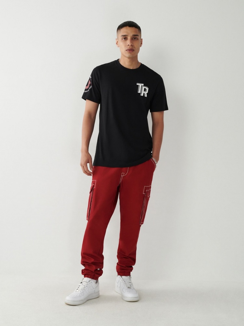 T Shirts True Religion True Logo Homme Kaki | ZCY-73255068