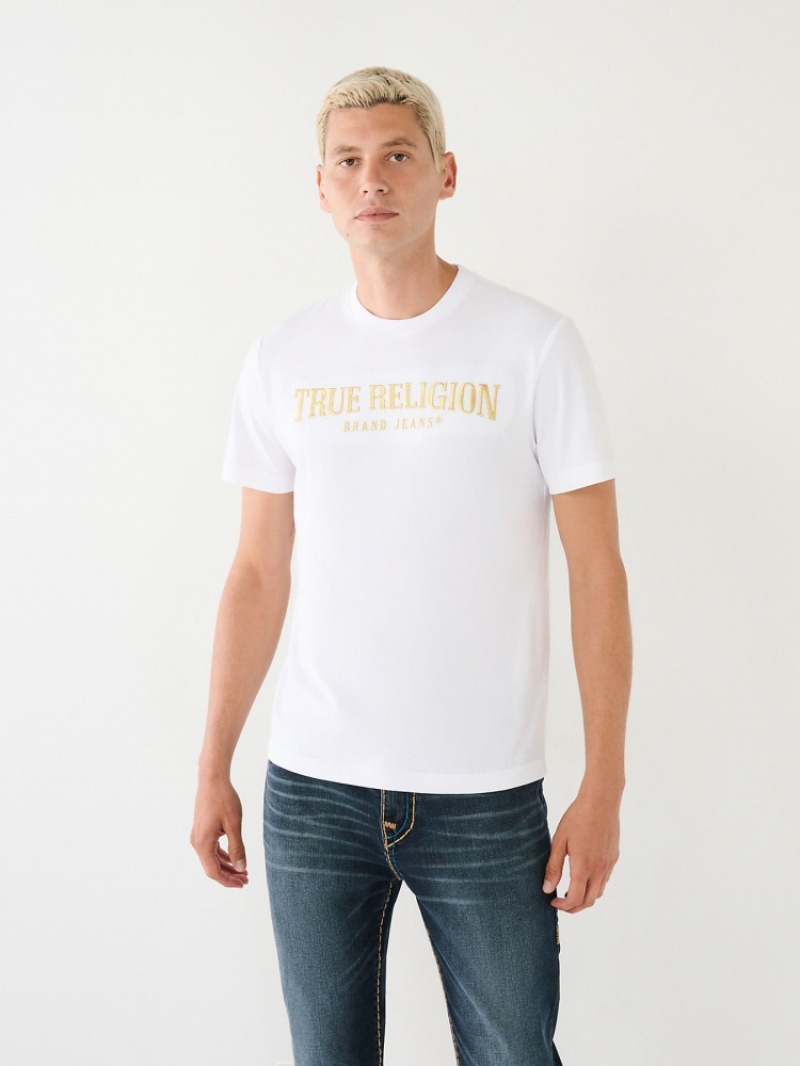 T Shirts True Religion True Logo Homme Bleu | WSJ-66997629