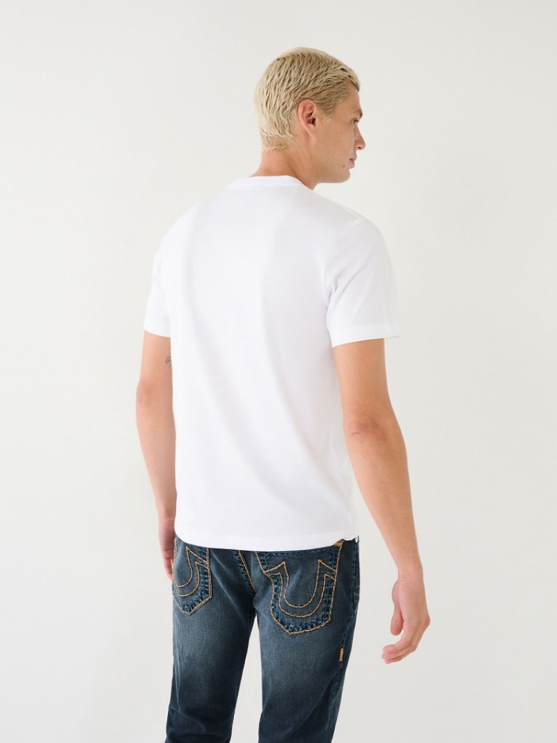 T Shirts True Religion True Logo Homme Bleu | WSJ-66997629