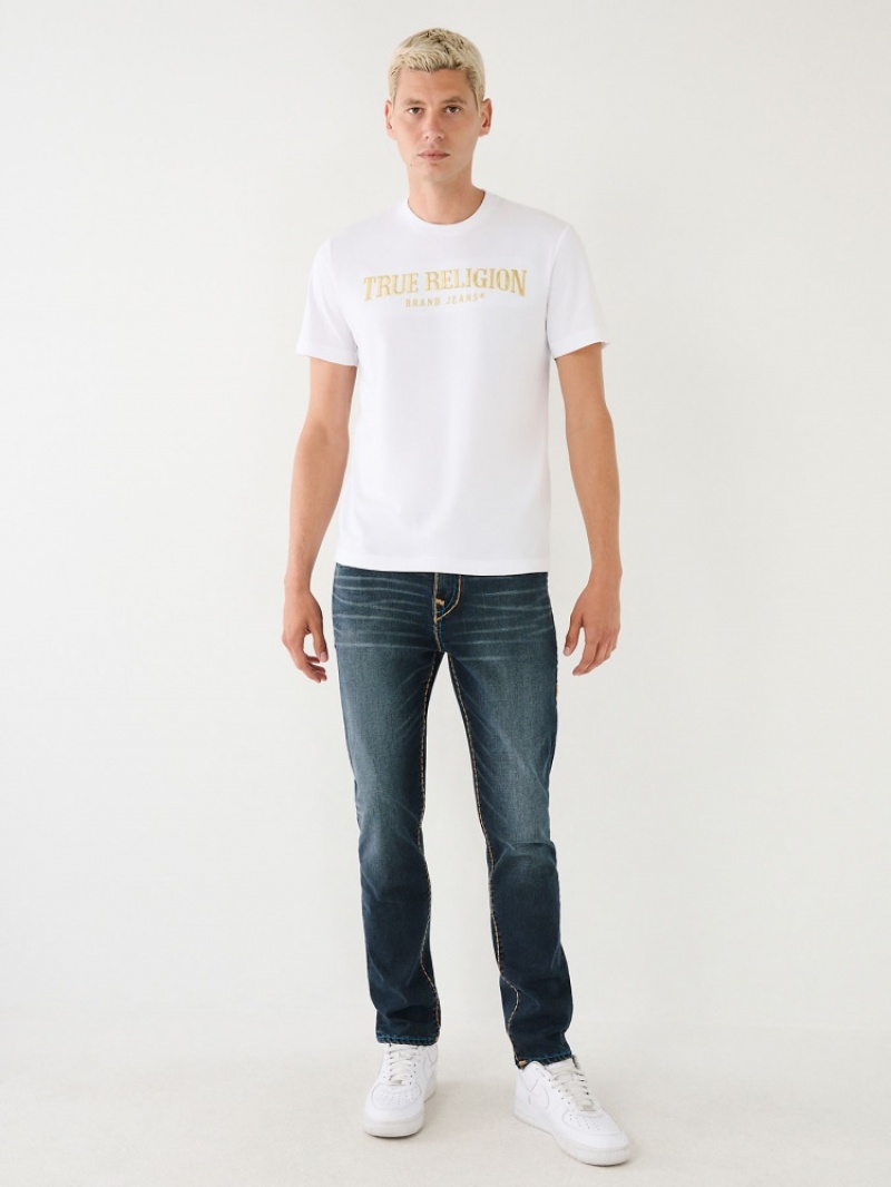 T Shirts True Religion True Logo Homme Bleu | WSJ-66997629