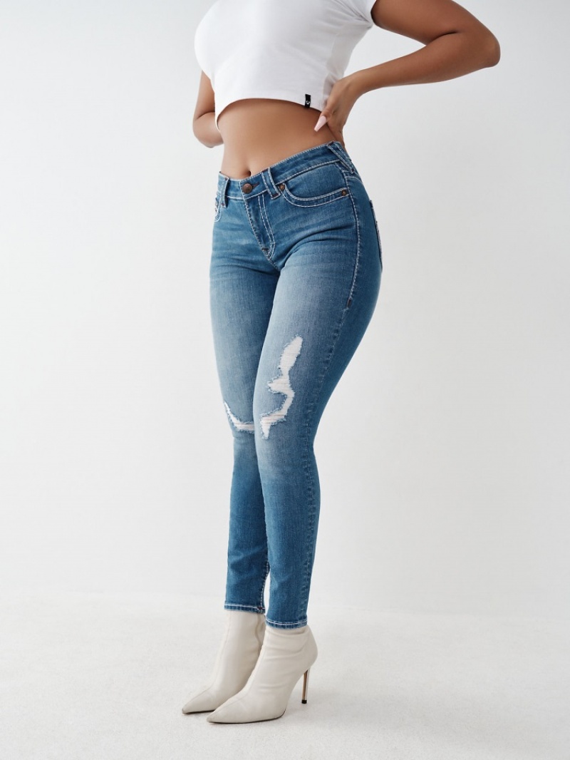 Super Skinny Jeans True Religion Halle Big T Femme Beige | KKW-43246872