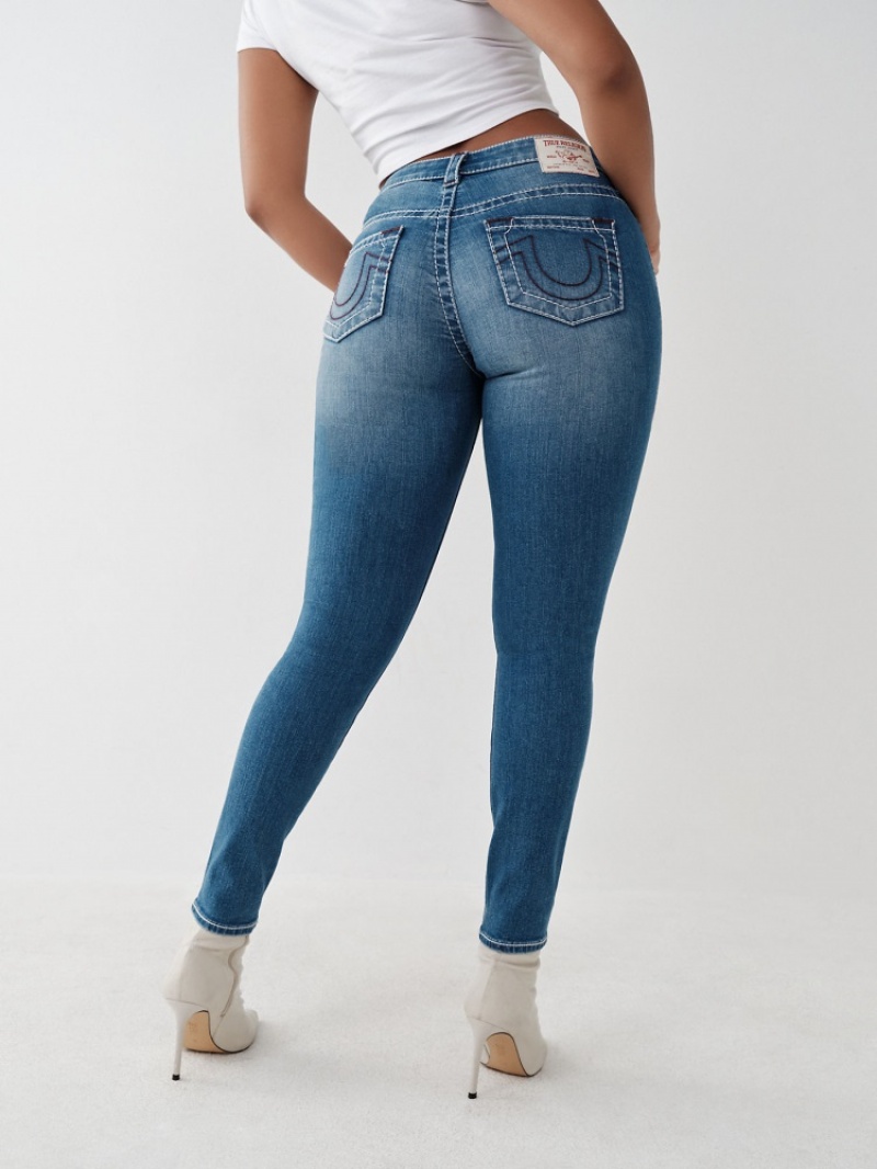 Super Skinny Jeans True Religion Halle Big T Femme Beige | KKW-43246872