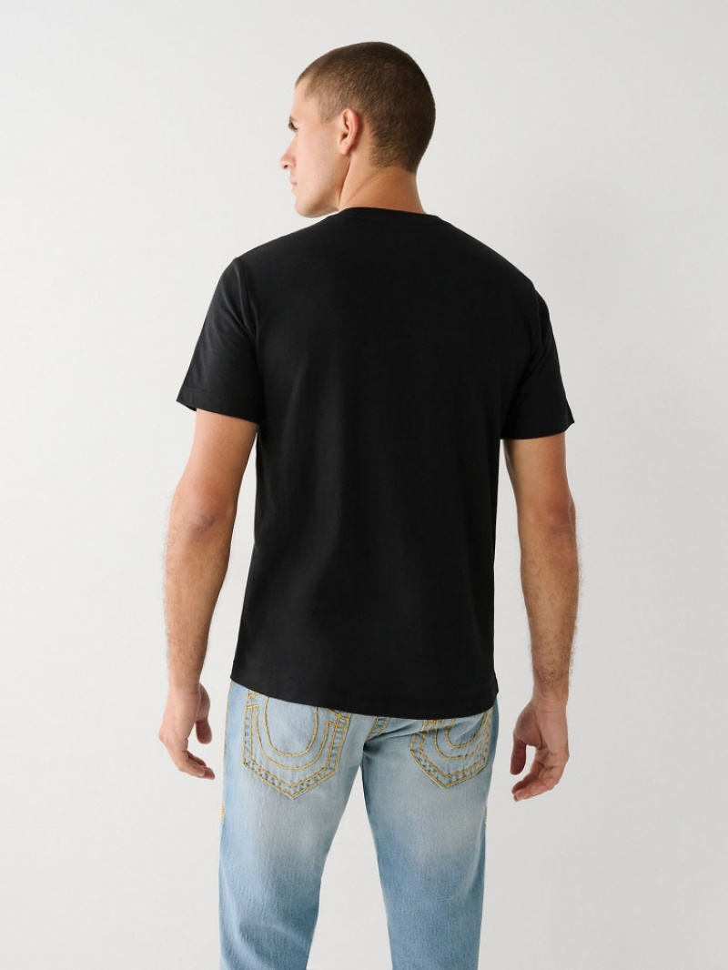 T Shirts True Religion True Logo Homme Bleu Marine | BGZ-15781158