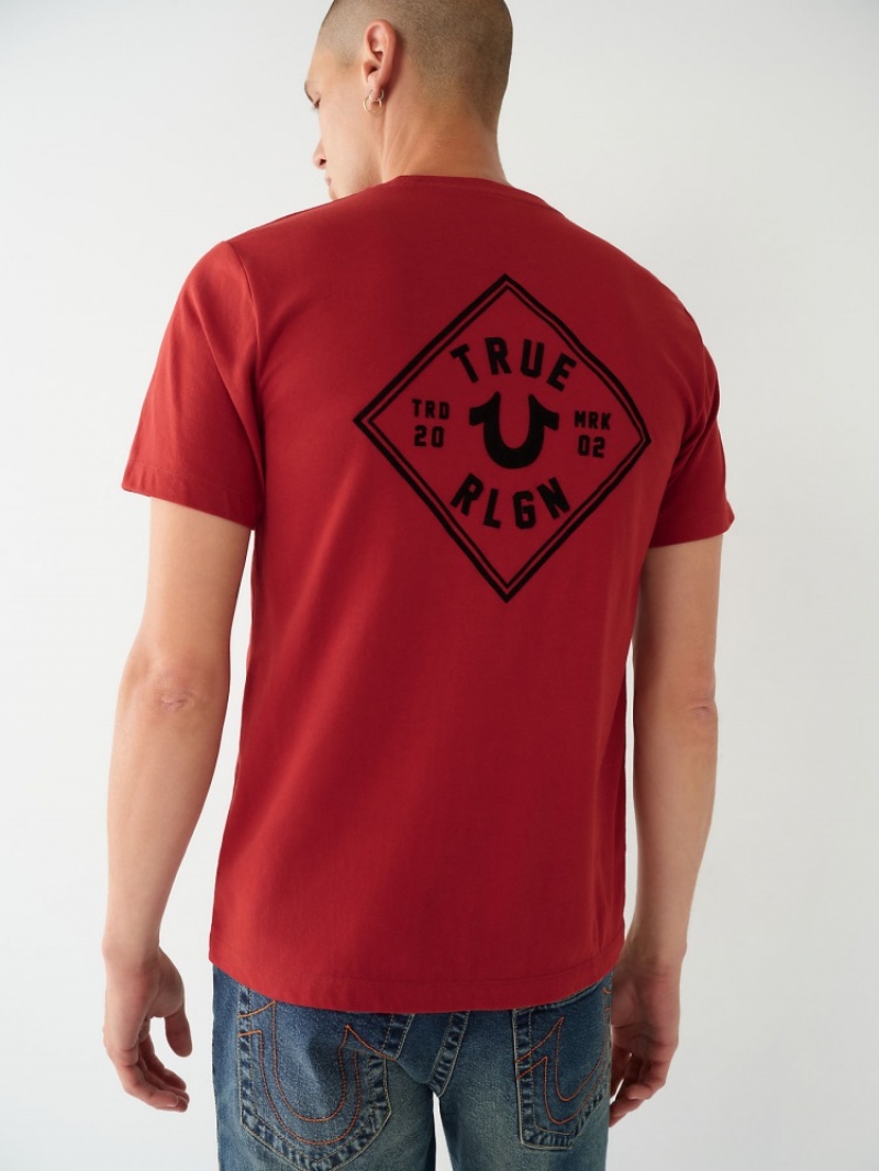 T Shirts True Religion True Logo Homme Bleu | RZR-03214214