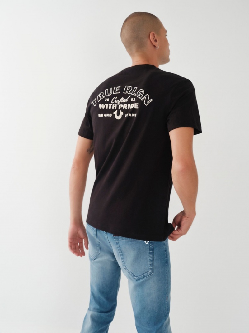 T Shirts True Religion True Logo Homme Beige | QVF-40483896