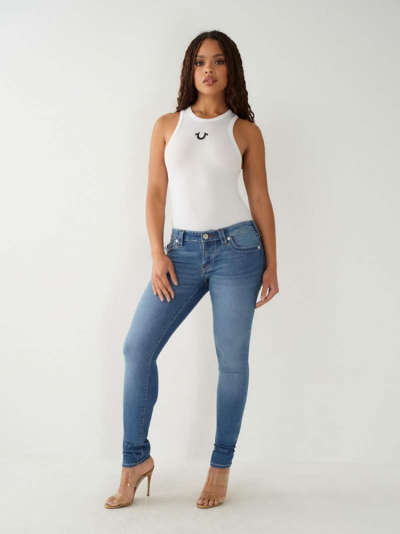 Jean Skinny True Religion Stella Low Rise Femme Bleu Marine | GPR-79273876