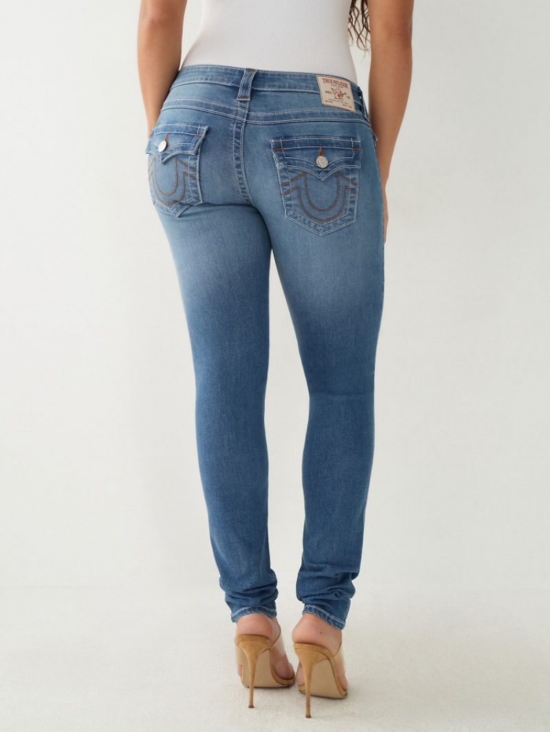 Jean Skinny True Religion Stella Low Rise Femme Bleu Marine | GPR-79273876