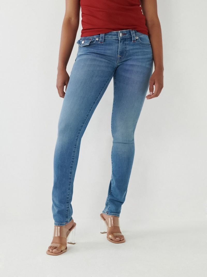 Jean Skinny True Religion Stella Low Rise Femme Bleu Marine | AMH-94850125