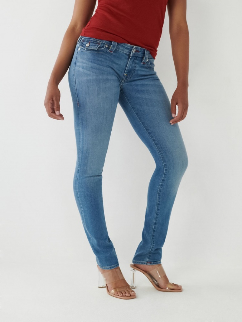 Jean Skinny True Religion Stella Low Rise Femme Bleu Marine | AMH-94850125