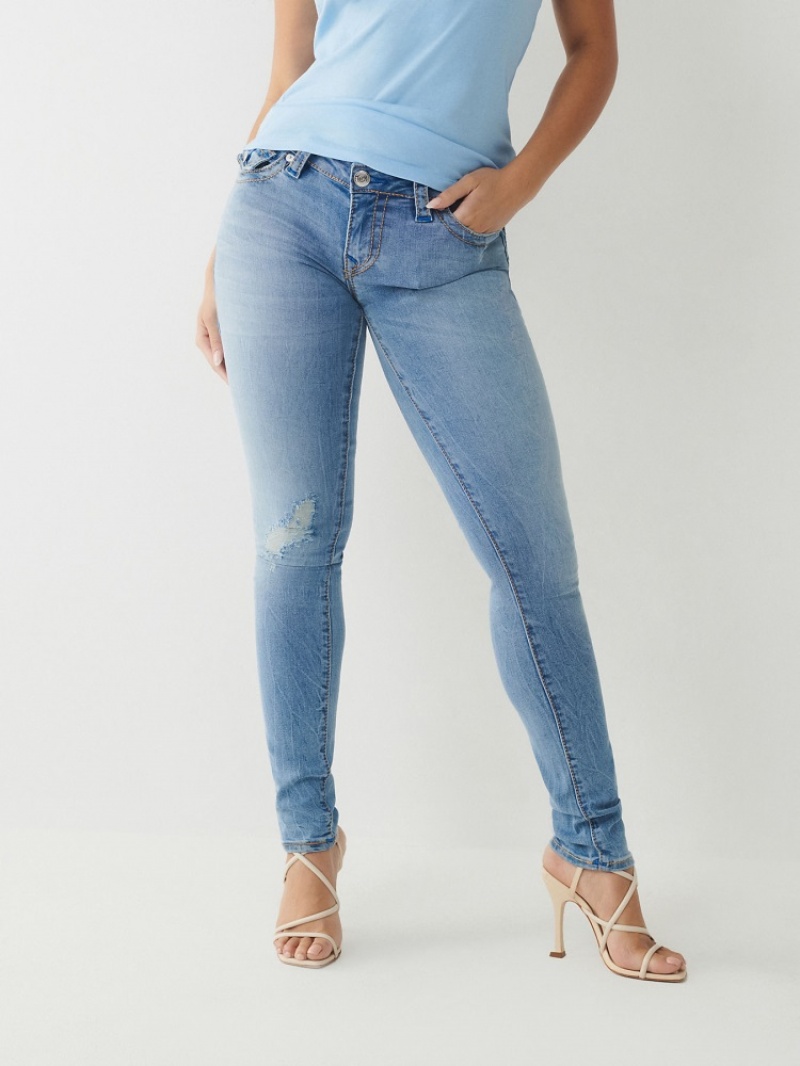 Jean Skinny True Religion Stella Low Rise Big T Femme Bleu | FAM-56057816