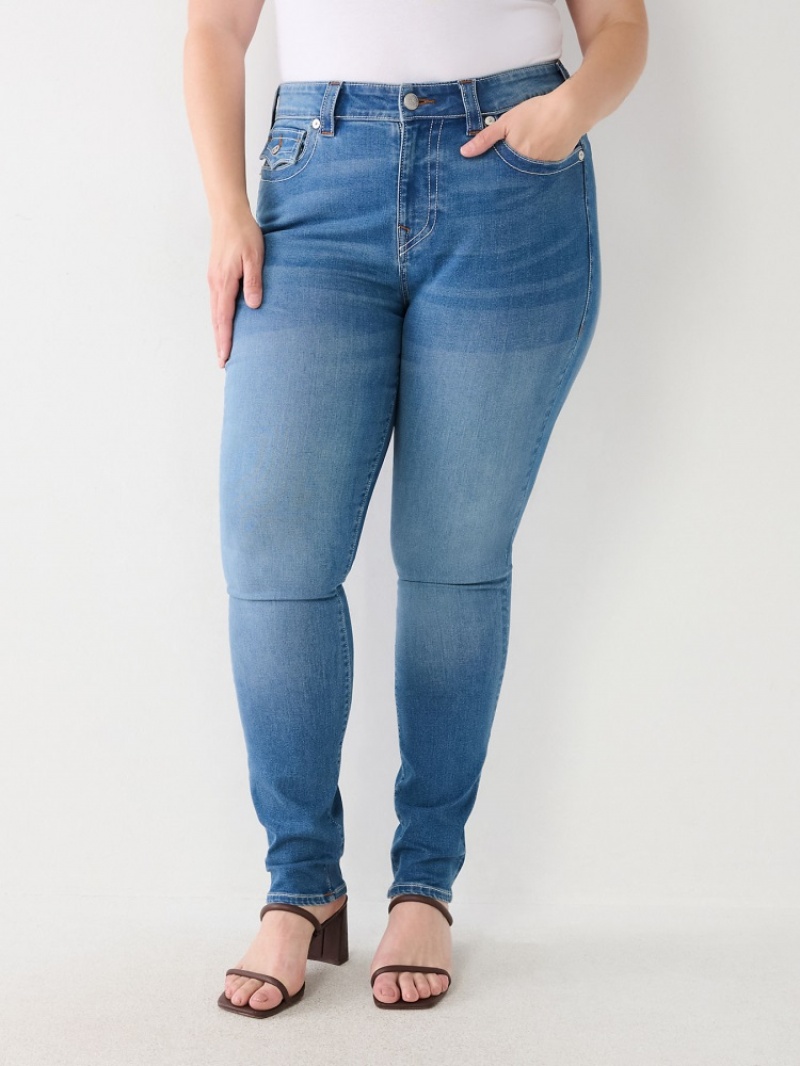 Jean Skinny True Religion Plus Stella Low Rise Femme Bleu | JDR-59277692