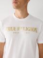 T Shirts True Religion True Logo Homme Noir Jaune | FZI-15926517