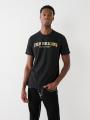 T Shirts True Religion True Logo Homme Noir Jaune | FZI-15926517