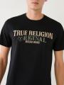 T Shirts True Religion True Logo Homme Noir Jaune | FZI-15926517